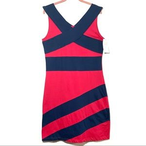 NEW Size XL Synergy Organic Clothing Cotton Contrast Stripe Sleeveless Dress